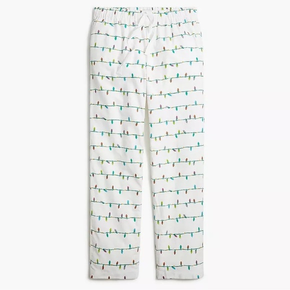 Jcrew String of Lights Printed flannel pajama pant - Picture 1 of 3